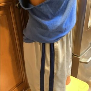 GRAY WITH ROYAL BLUE STRIP DOWN  SIDE